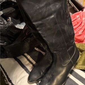 Black Leather Women's Boots